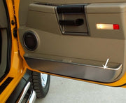 2003-2007 Hummer H2 - Door Guards Front 2Pc | Brushed Stainless Steel-ACC-491005-corvette-store-online