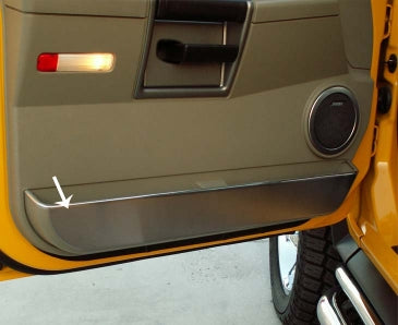 2003-2007 Hummer H2 - Door Guards Front & Rear 4Pc | Brushed Stainless Steel-ACC-491006-corvette-store-online