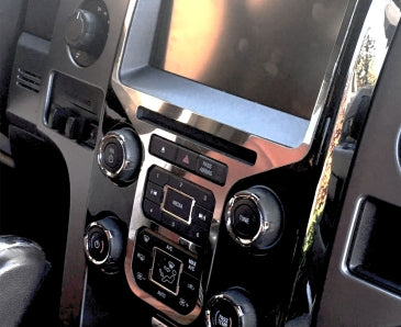 2012-2014 Ford Raptor - Center Dash Trim | Stainless Steel, Choose Finish-ACC-771041-corvette-store-online