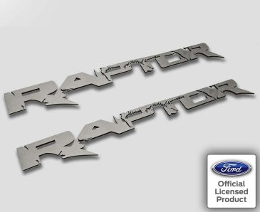 2010-2014 Ford Raptor - RAPTOR Badges 2Pc | Stainless Steel, Choose Finish & Size-ACC-771047-corvette-store-online