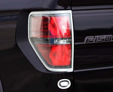 2009-2014 Ford F-150/Raptor - Rear Taillight Trim Rings 2Pc | Brushed Stainless Steel-ACC-772002-corvette-store-online