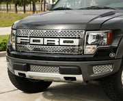 2010-2014 Ford Raptor - Upper Front Grille 2Pc | Stainless Steel, Choose Finish-ACC-772008-corvette-store-online