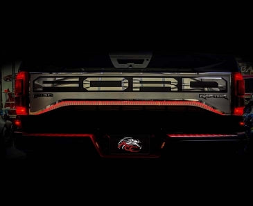 Red Illuminated Tailgate Insert Upgrade | Brushed Finish-ACC-772069-corvette-store-online