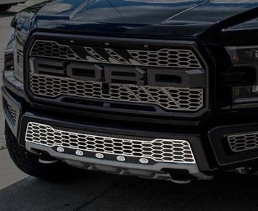 2017-2018 Ford Raptor - Lower Grille Replacement with LEDs | Stainless Steel, Choose Finish-ACC-772078-corvette-store-online