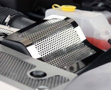 2010-2014 Ford Raptor - Air Box Cover | Perforated Polished Stainless Steel-ACC-773004-corvette-store-online