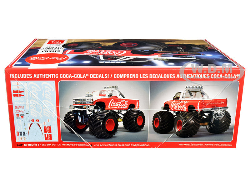 skill-2-model-kit-chevrolet-silverado-monster-truck-coca-cola-1-25-diecast