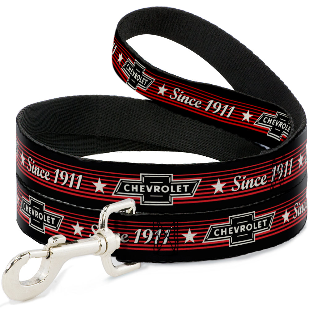 dog-leash-vintage-chevrolet-bowtie-since-1911-stars-stripe-black-red-ivory