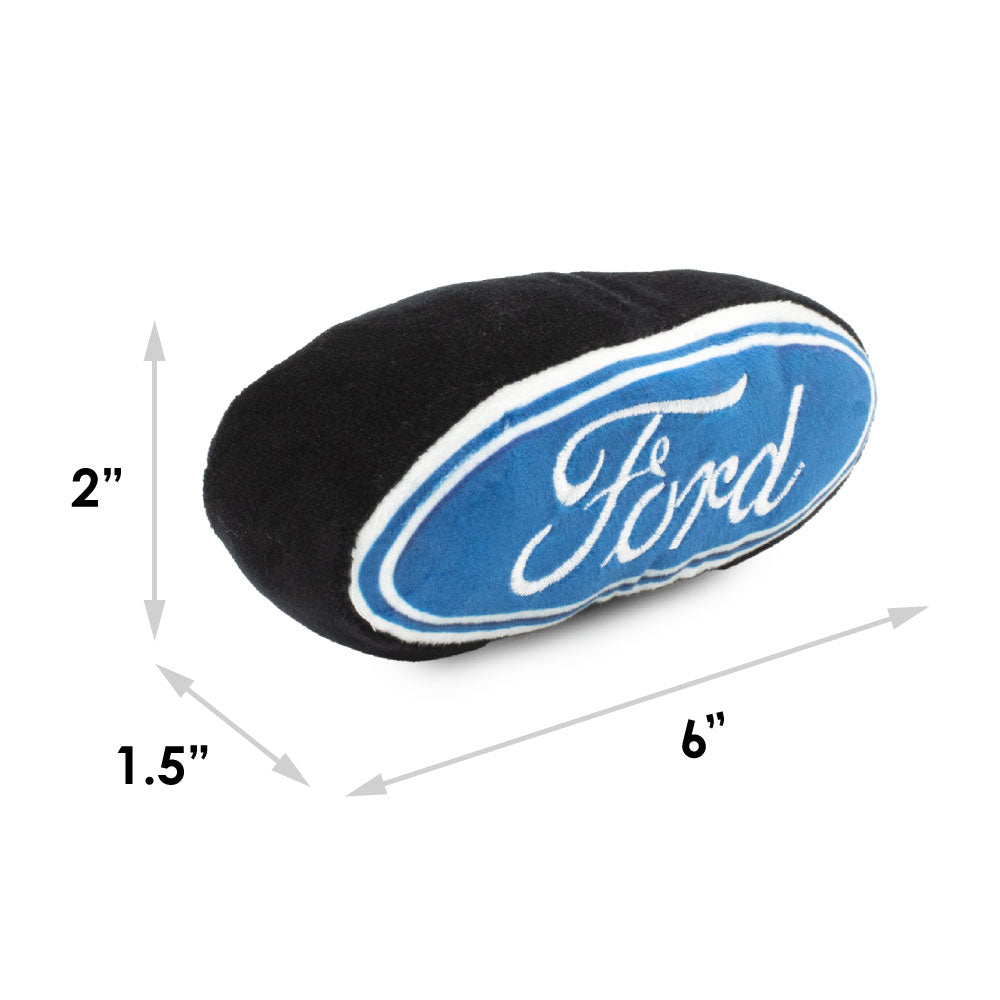 dog-toy-squeaker-plush-ford-script-oval-blue-white