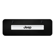 jeep-script-mini-plate-chrome-on-black