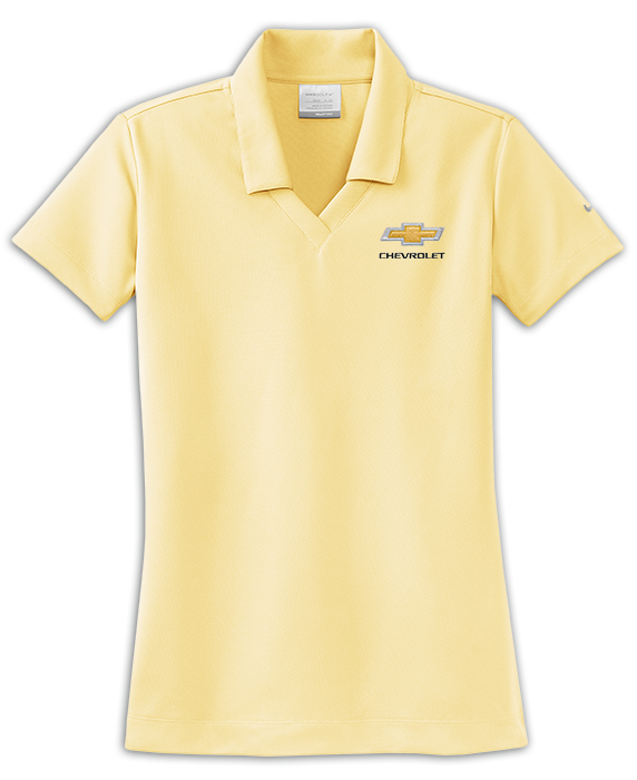 ladies-chevrolet-gold-bowtie-nike-golf-dri-fit-micro-pique-polo