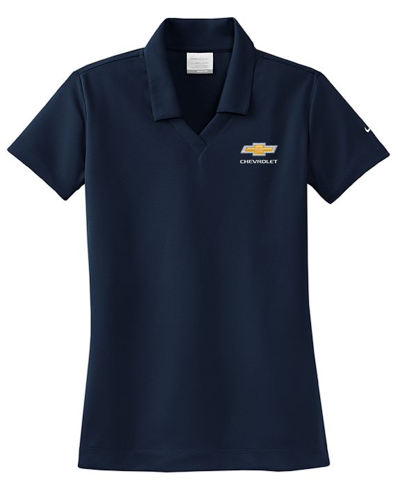 ladies-chevrolet-gold-bowtie-nike-golf-dri-fit-micro-pique-polo