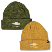 chevrolet-gold-bowtie-heathered-knit-beanie