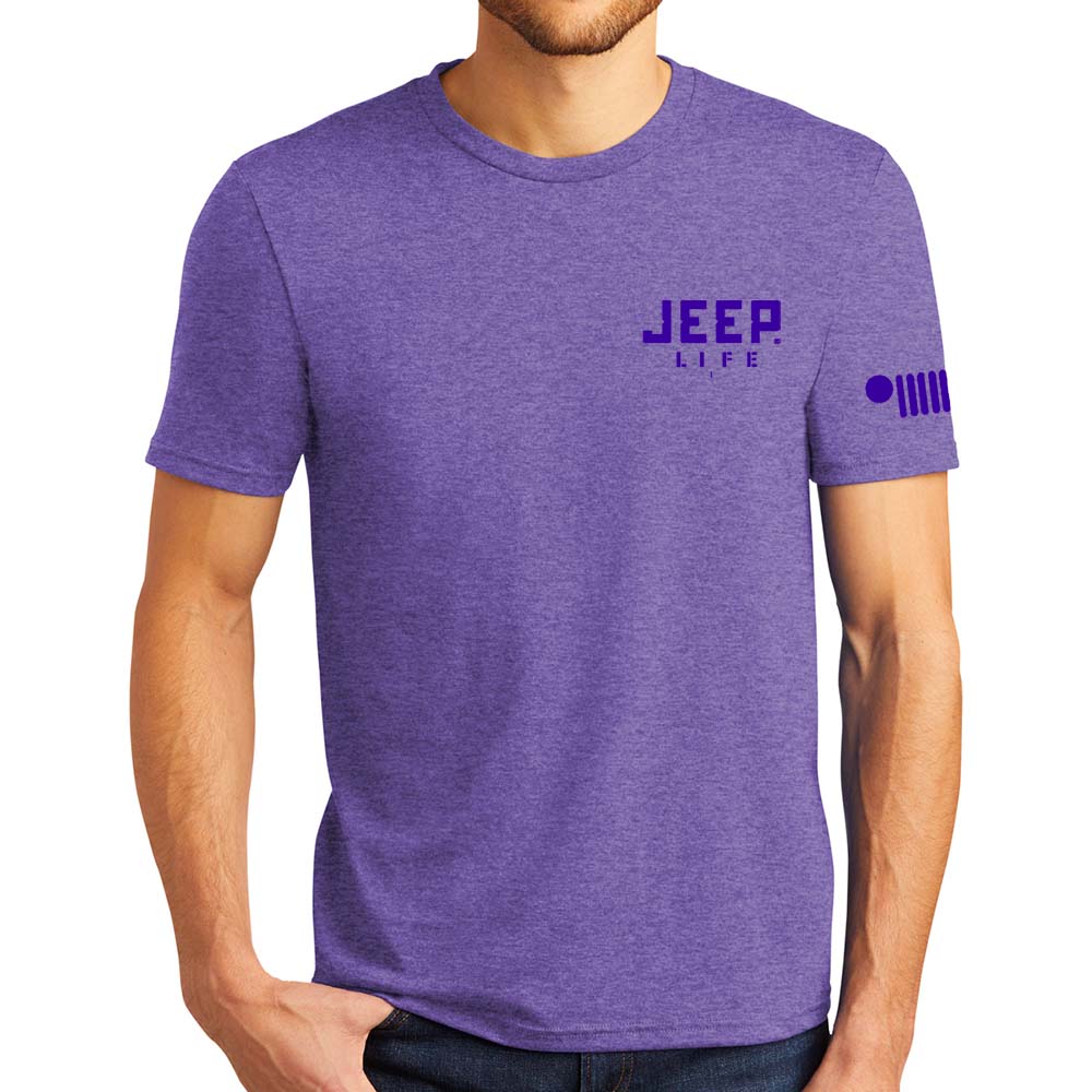 Mens Jeep® Life Purple Tone Triblend T-Shirt