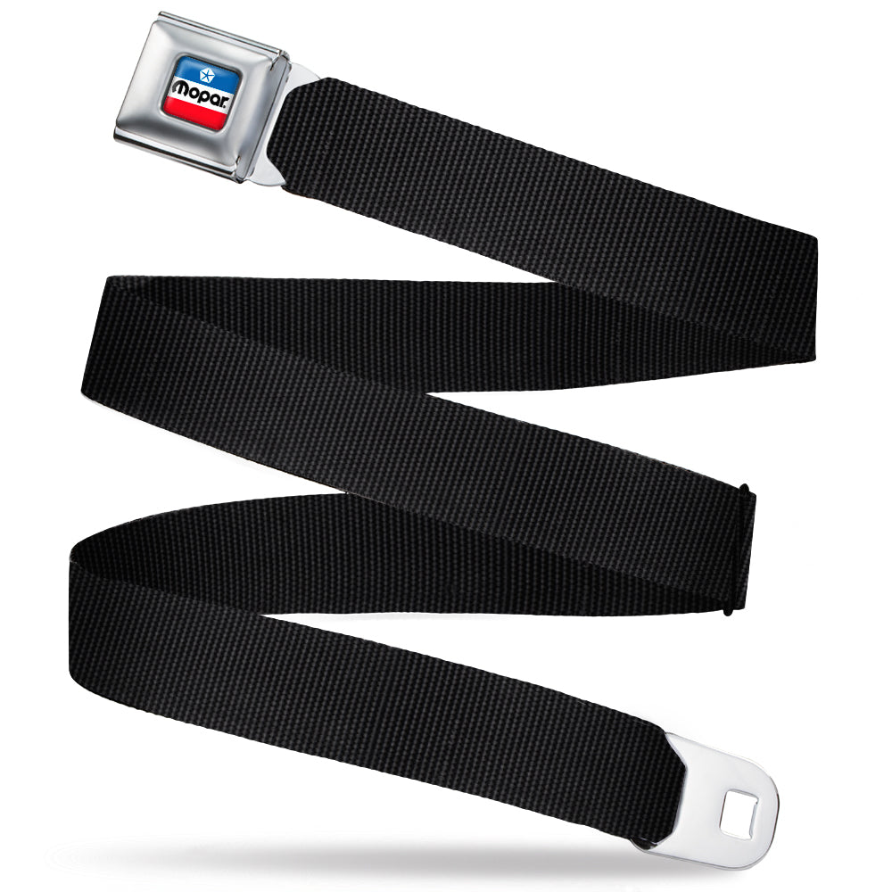 MOPAR Chrysler Logo Seatbelt Belt - Full Color White/Blue/Red/Black