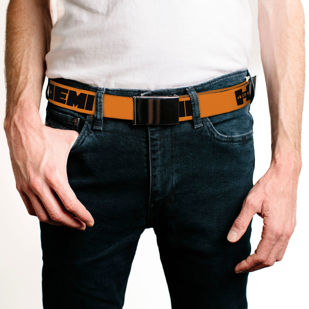 black-buckle-web-belt-hemi-426-logo-repeat-orange-black-webbing