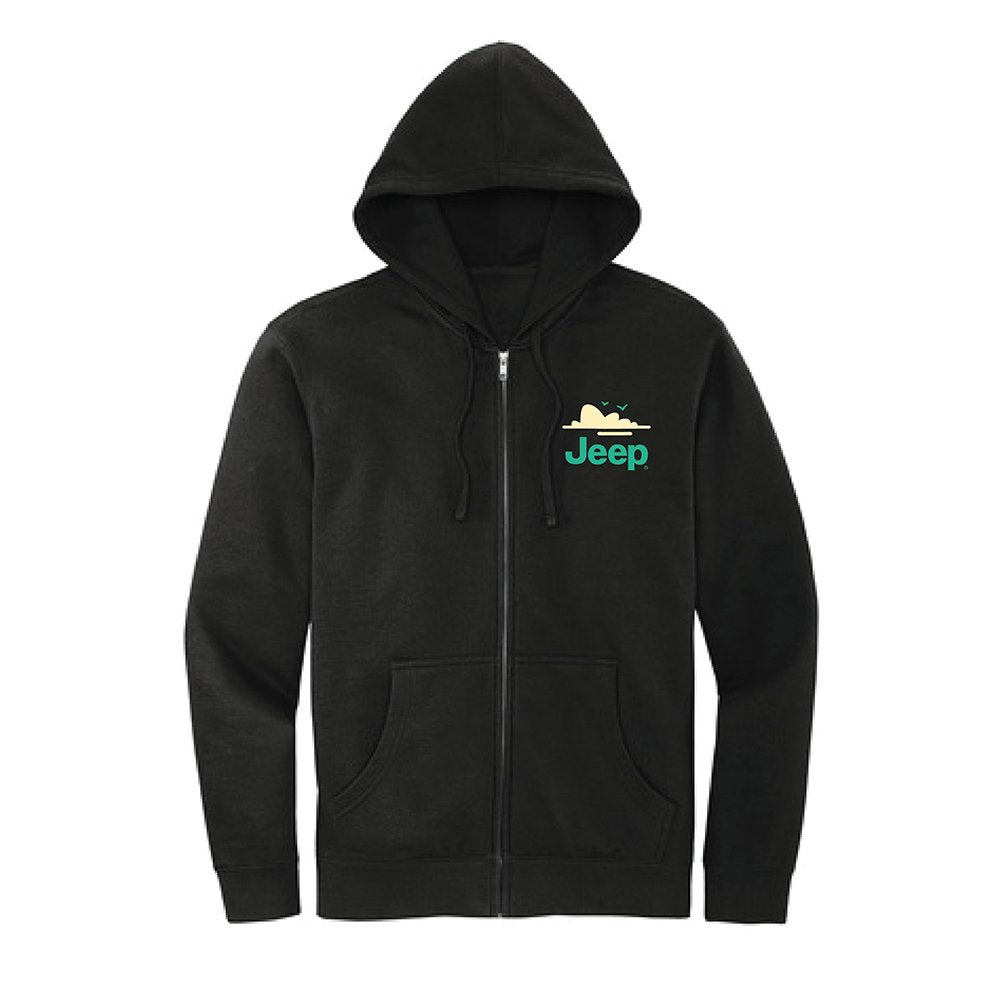 Mens Jeep® Dunes Zip Hoodie Sweatshirt - Black