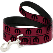 dog-leash-mopar-logo-repeat-fuchsia-black