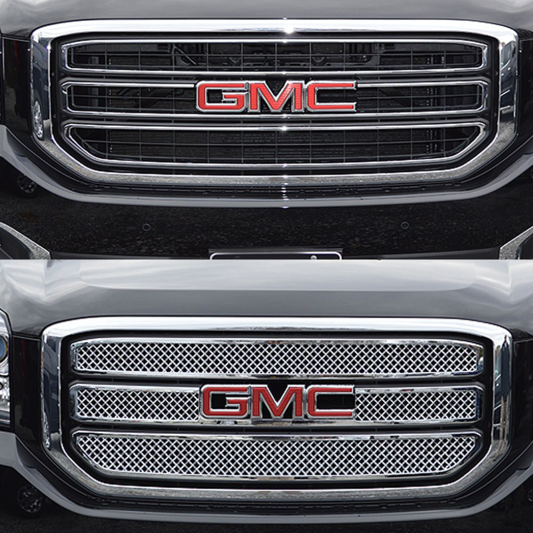 2015-2020 GMC Yukon SLE/SLT 3 PCS Chrome Tape-on Patented Grille Overlay