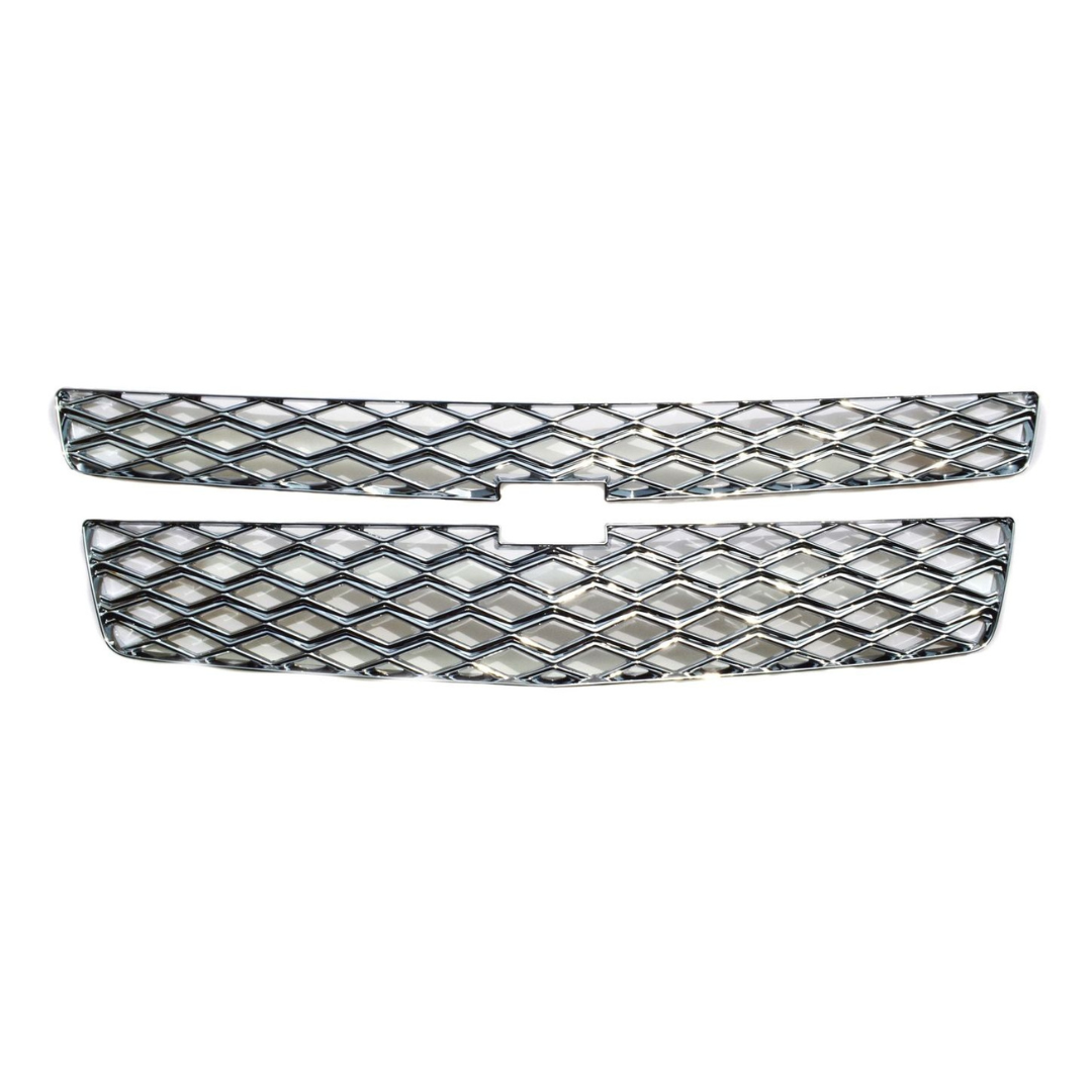 2015-2020 Chevrolet Tahoe/Suburban 2 PCS Diamond Mesh Chrome Tape-on Patented Grille Overlay