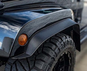 2007-2018 Jeep Wrangler JK/JKU - Tactical Fender Flares | Carbon Fiber Wrapped Stainless, Choose Molding Style-ACC-142016-B-corvette-store-online