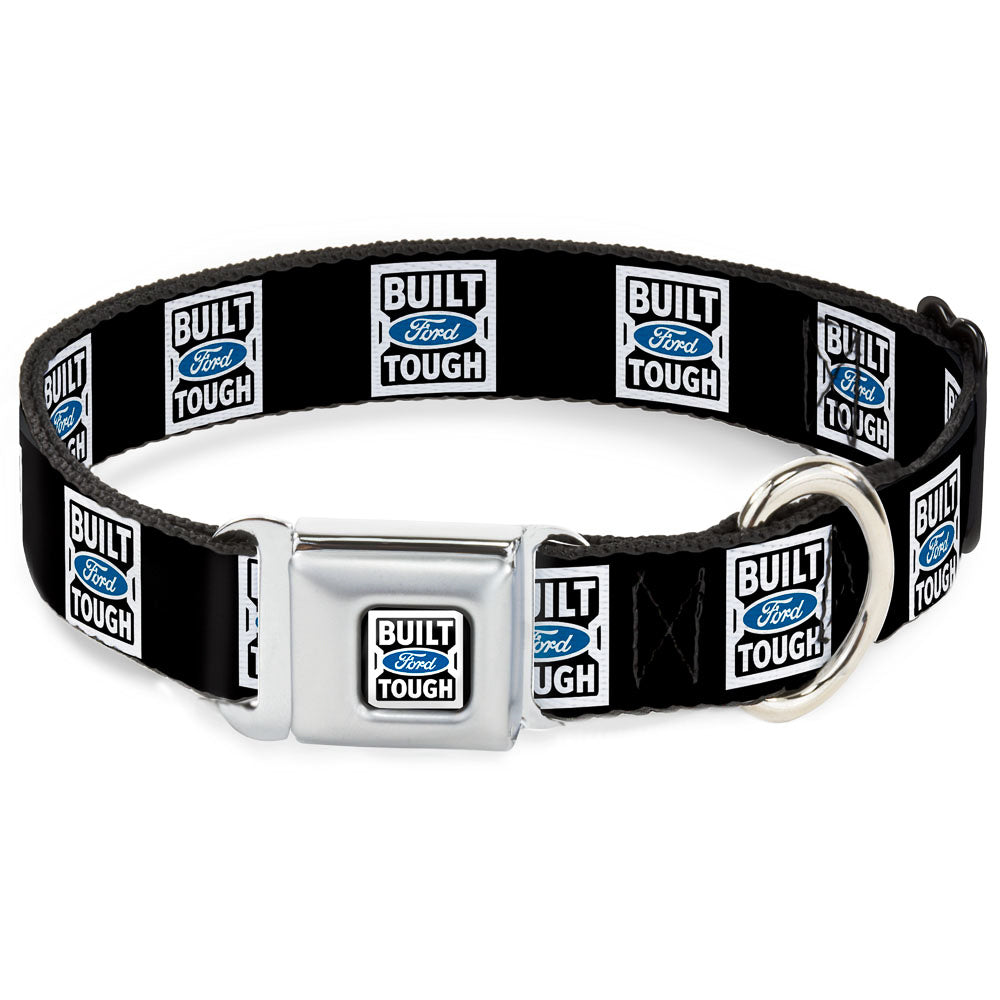 BUILT FORD TOUGH Logo Seatbelt Buckle Collar - Black/White/Blue