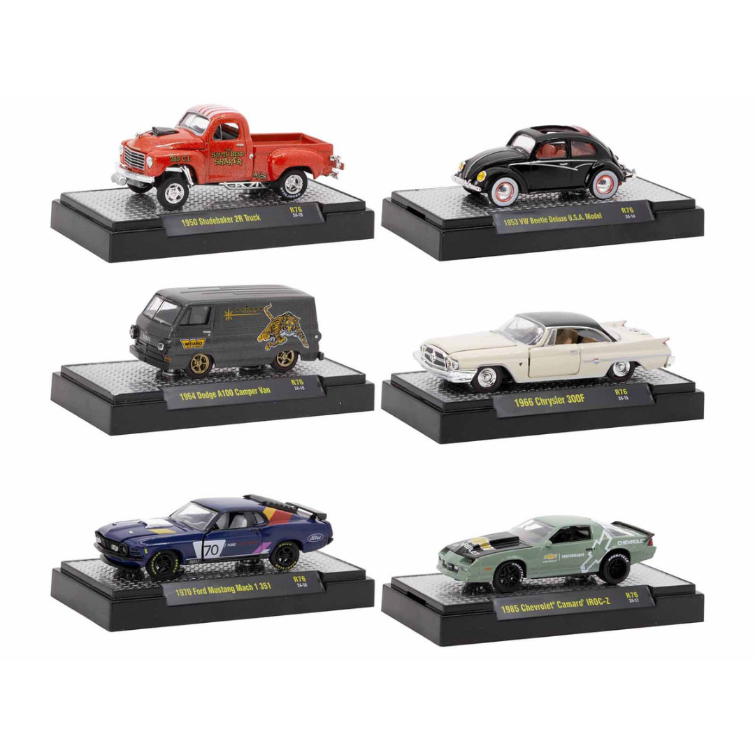 auto-meets-set-of-6-cars-in-display-cases-release-76-limited-edition-1-64-diecast-model-cars