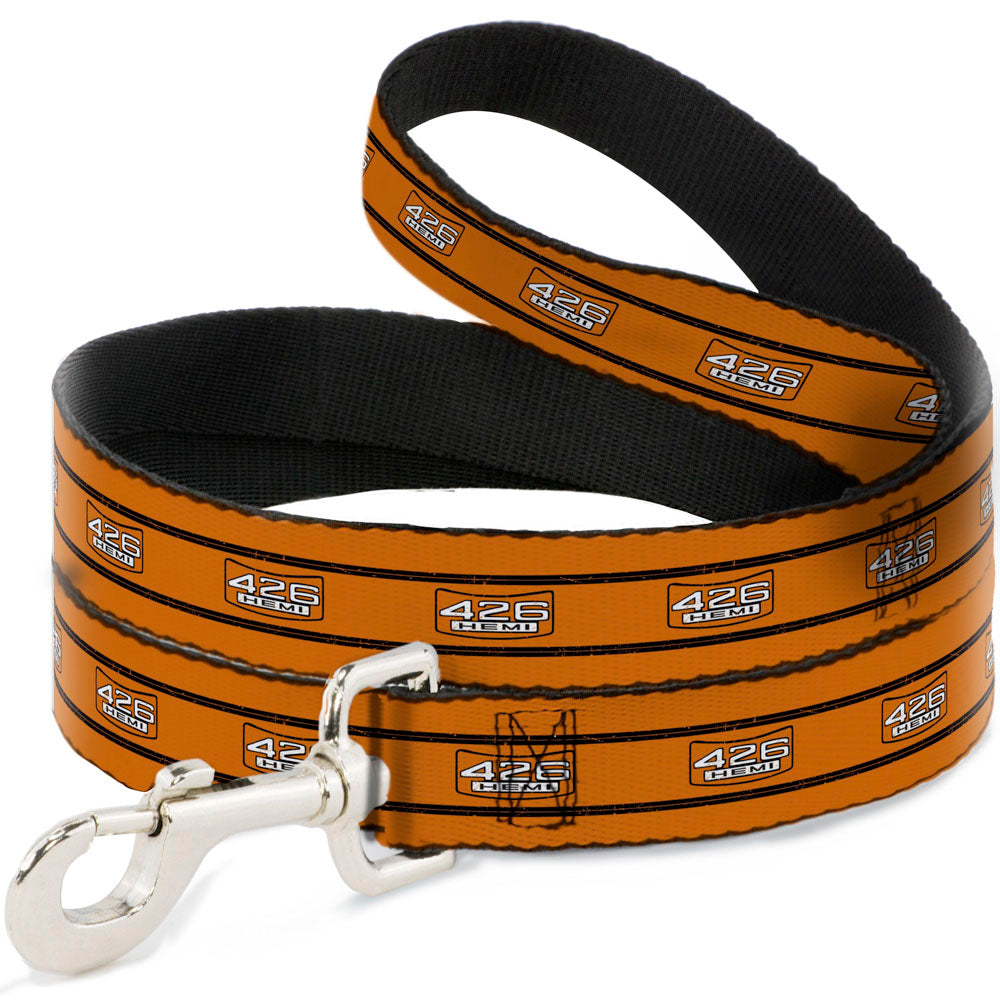 dog-leash-426-hemi-badge-stripes-weathered-orange-black-white