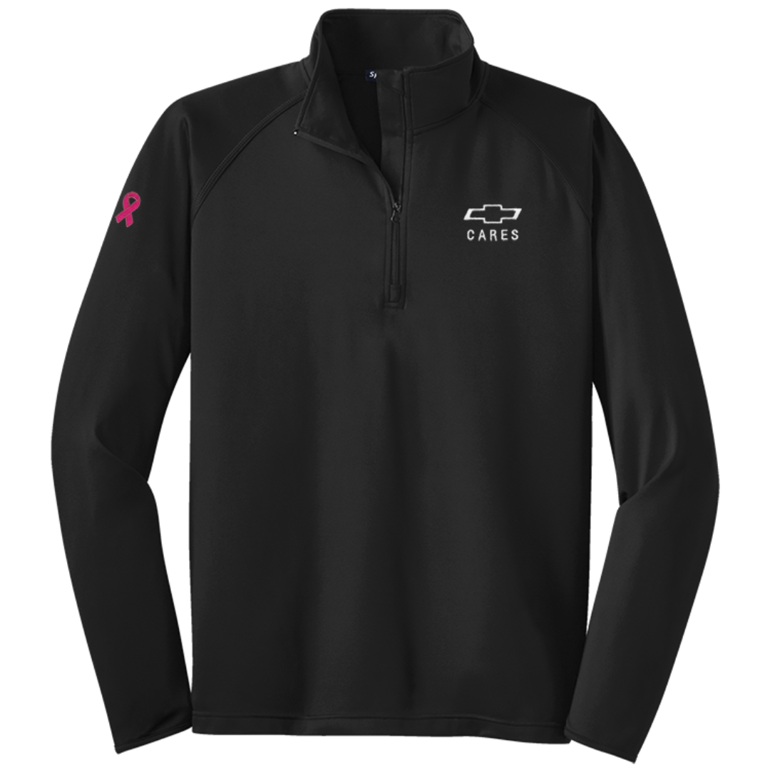 Men's Chevy Cares Black Half Zip Pullover