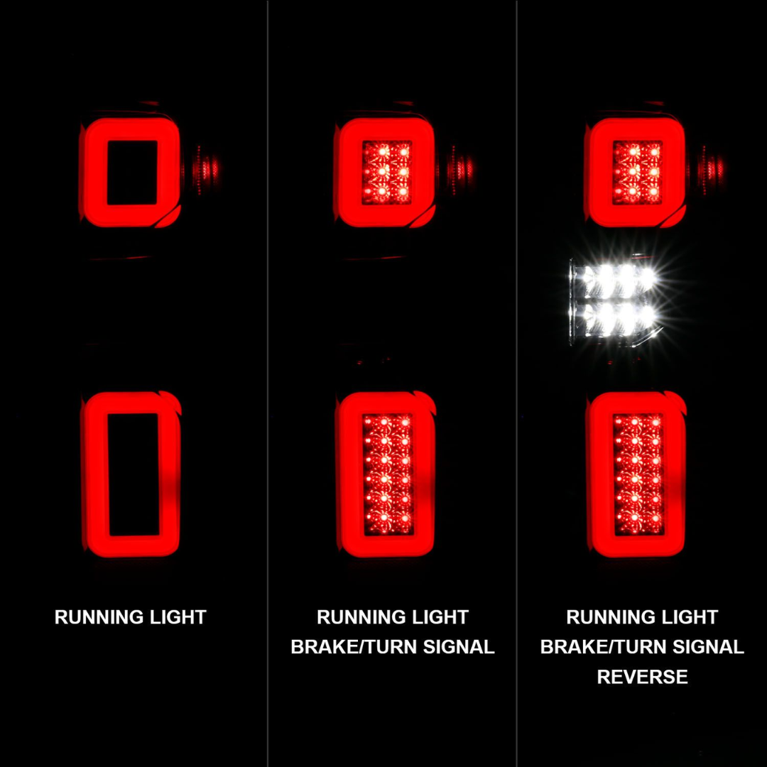 Chevy Silverado 1500 19-23 / 2500HD/3500HD 20-23 Full LED Tail Lights Black Smoke Lens w/ Sequential Signal (FACTORY HALOGEN BULB MODELS) 311418