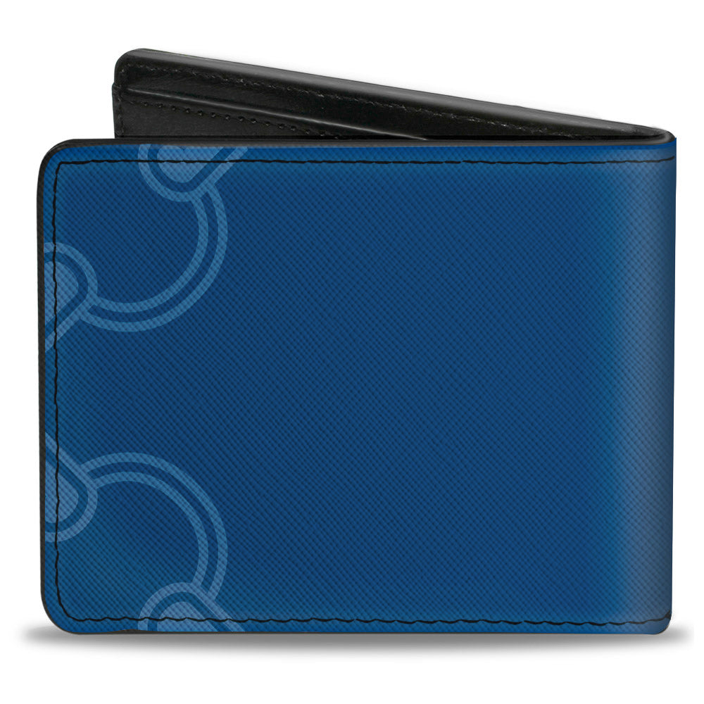 MOPAR 1937-1947 Logo-USE CHRYSLER ENGINEERED MOPAR PARTS AND ACCESSORIES Bi-Fold Wallet - Blue Yellow Red