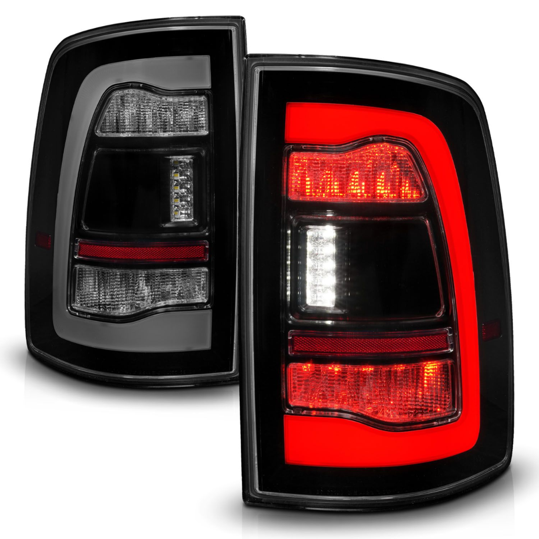 Dodge Ram 1500 09-18 / Ram 2500/3500 10-18 LED Black w/ Smoke Lens Sequential Tail Lights FITS ALL MODELS