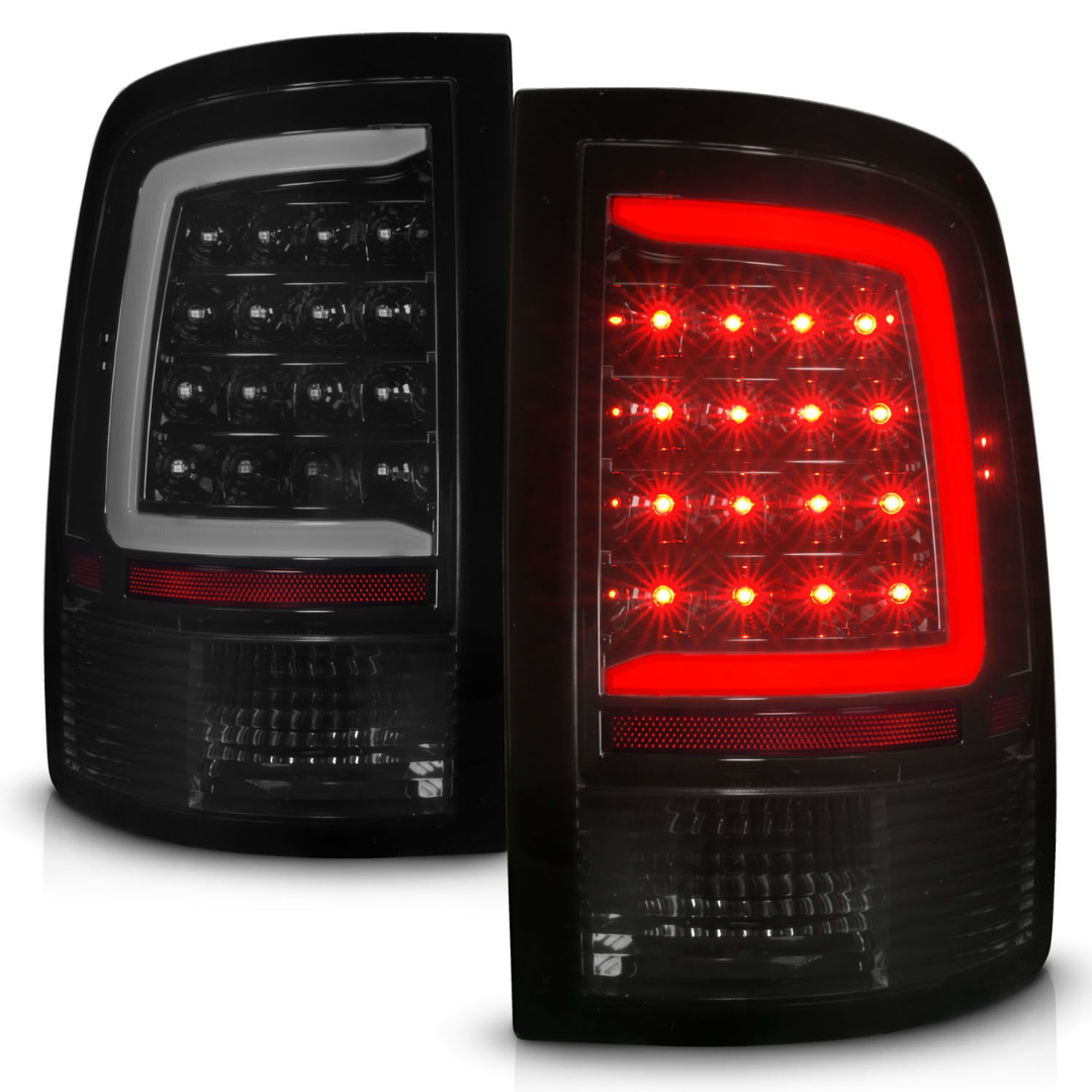 Dodge Ram 1500 09-18 / Ram 2500/3500 10-18 LED Black w/ Smoke Lens Sequential Tail Lights (NOT FOR OE LED TAIL LIGHT MODELS)