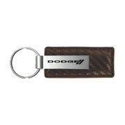 dodge-stripe-carbon-fiber-leather-key-fob-in-taupe-40166-classic-auto-store-online