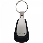 dodge-stripe-leather-teardrop-key-fob-black-28493-classic-auto-store-online