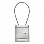 dodge-stripe-satin-chrome-cable-key-fob-silver-24611-classic-auto-store-online