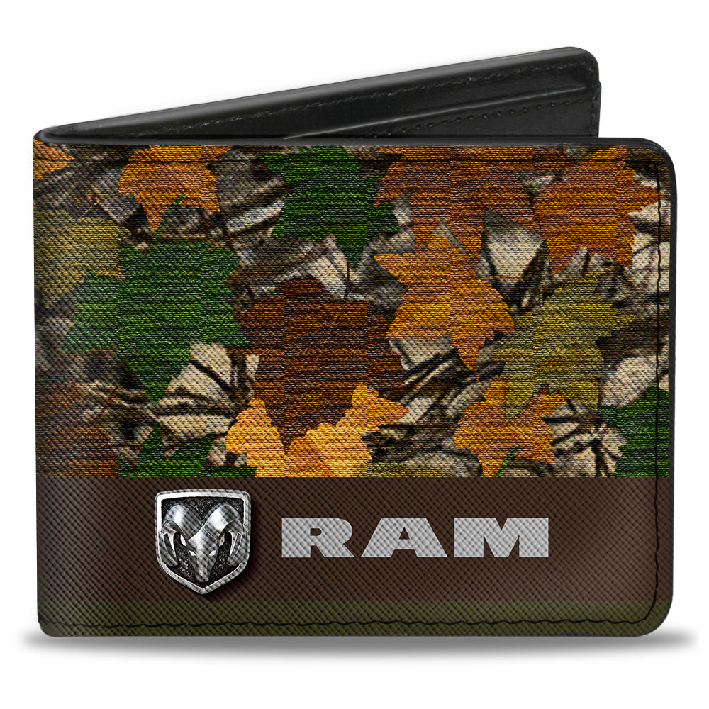 bi-fold-wallet-ram-logo-leaf-camo-browns-greens-silvers