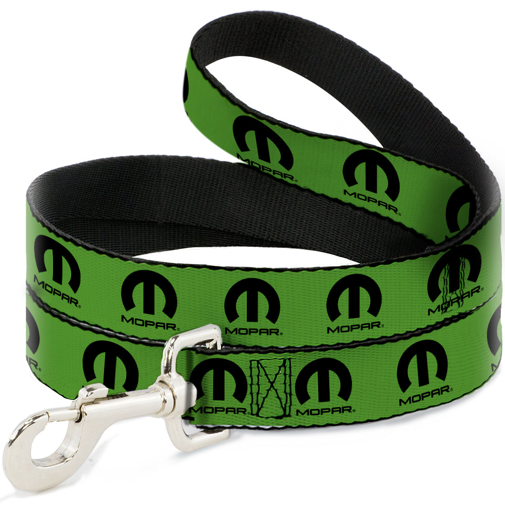 dog-leash-mopar-logo-repeat-green-black