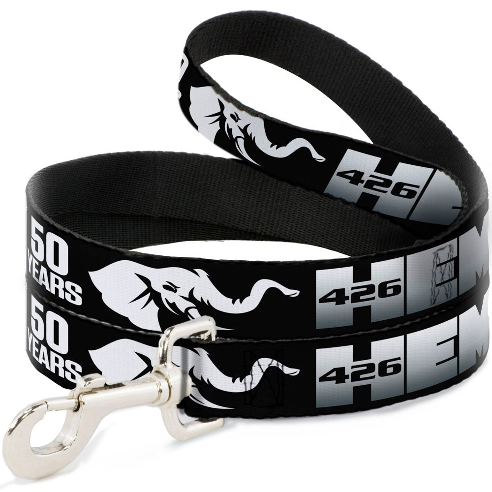 dog-leash-hemi-426-elephant-logo-50-years-black-white-silver-fade