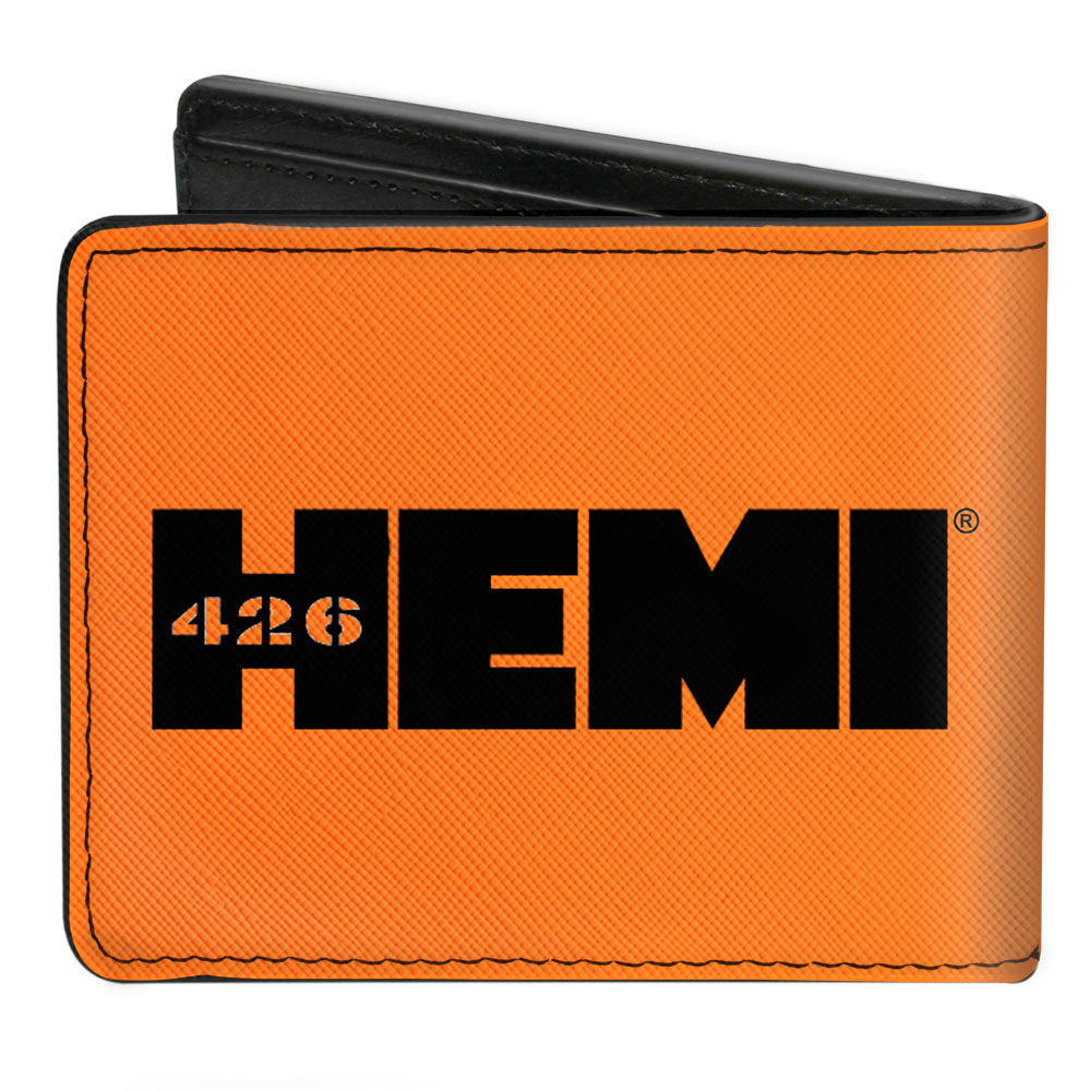 HEMI 426 Logo Bi-Fold Wallet - Orange Black