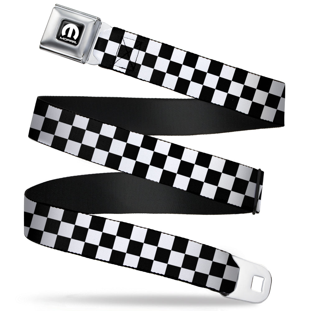 black-and-white-checkered-with-mopar-logo-seatbelt-belt