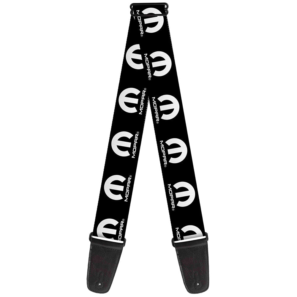 guitar-strap-mopar-logo-repeat-black-white