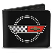 bi-fold-wallet-corvette-c4-checker-bowtie-logo-black