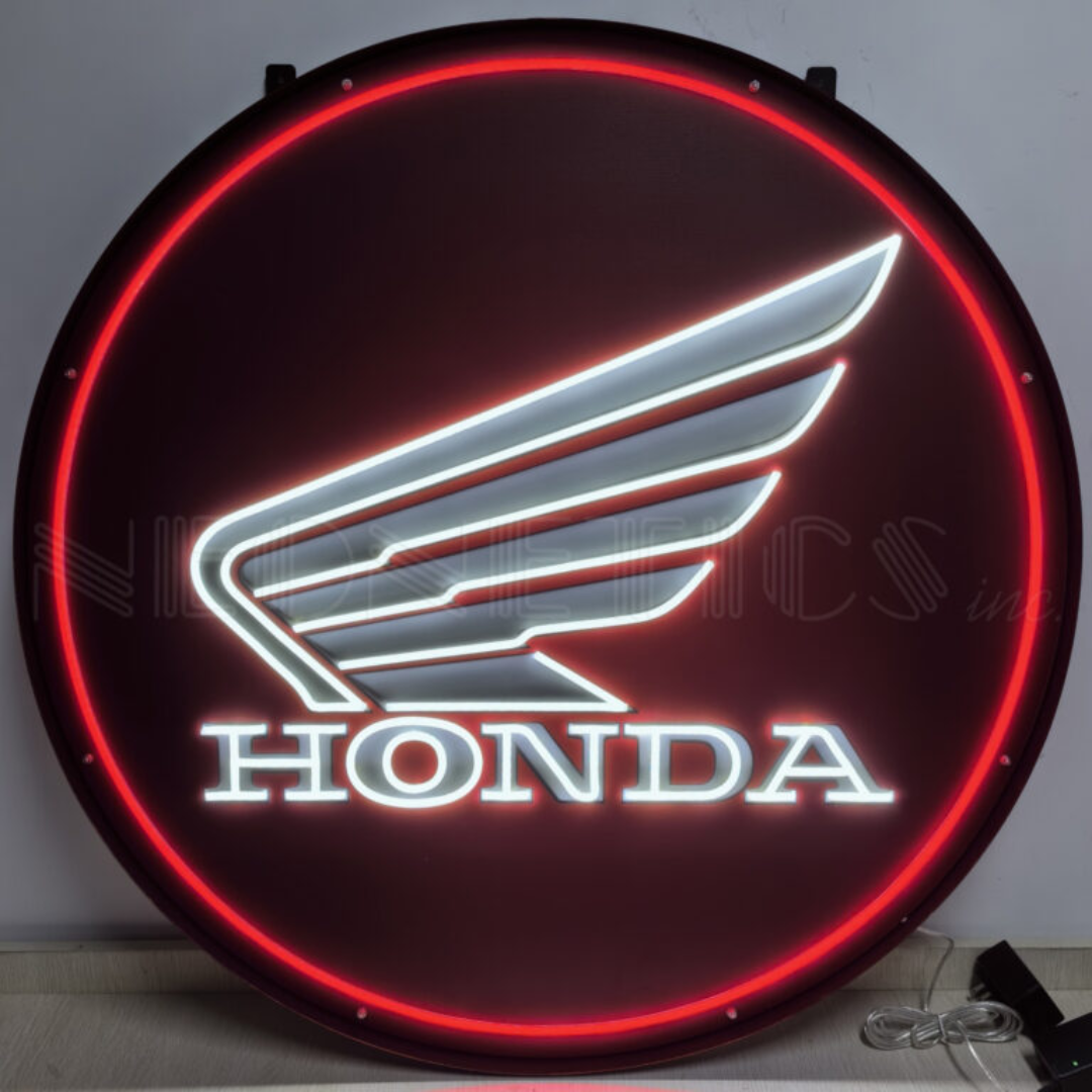 Honda Wings 36-Inch Round LED Flex-Neon Sign