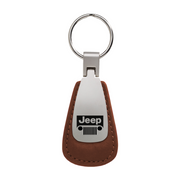 jeep-grill-leather-teardrop-key-fob-brown-24145-classic-auto-store-online