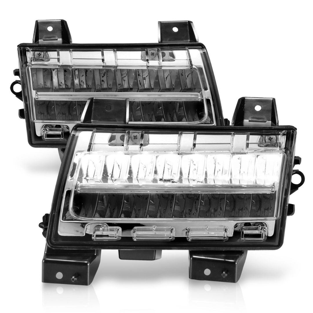 Jeep Wrangler 18-23 Full LED Fender Lights Chrome W/ Sequential Signal (FOR SPORT, SPORT S MODEL HALOGEN FENDER LIGHTS)