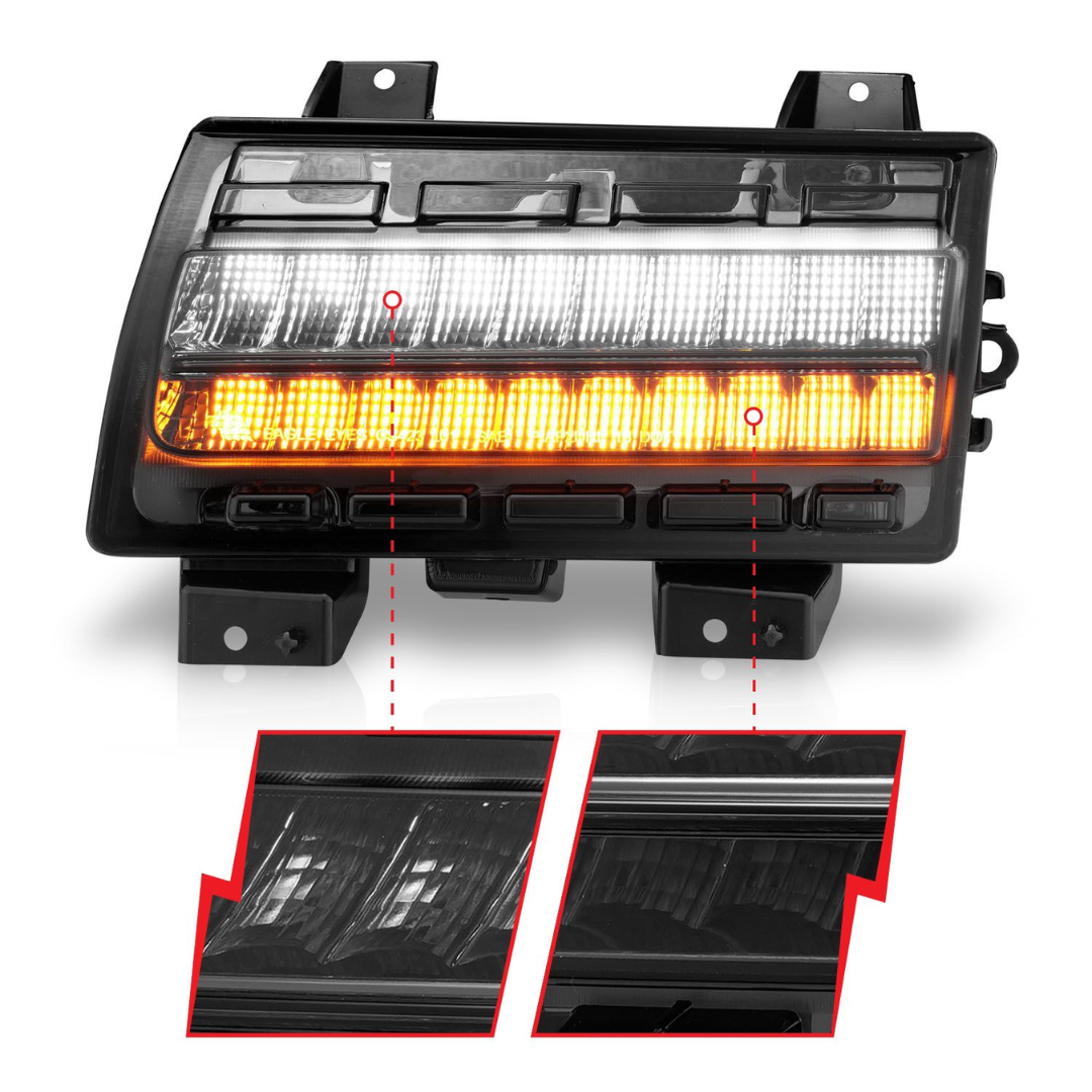 Jeep Wrangler 18-23 / Gladiator 20-23 Full LED Fender Lights Smoke W/ Sequential Signal (FOR MODELS W/ FACTORY HALOGEN FENDER LIGHTS)