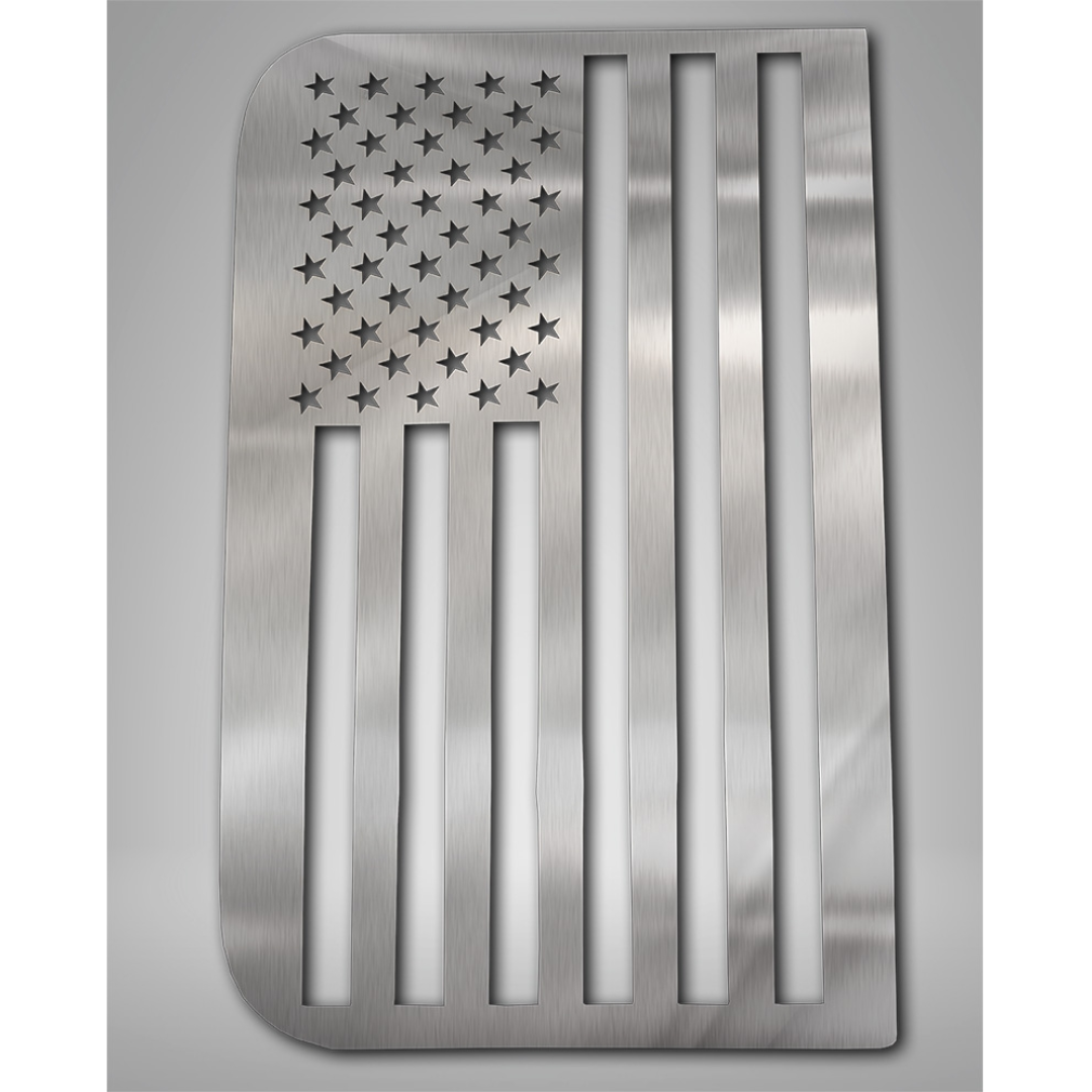 2011-2018 Jeep Wrangler JK/JKU - American Pride US Flag Speaker Grilles 2Pc | Polished