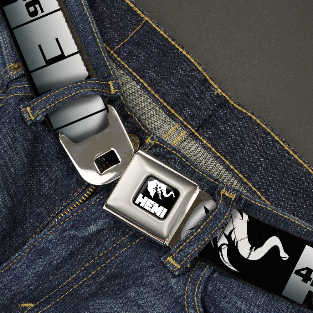 hemi-elephant-logo-full-color-black-white-seatbelt-belt-hemi-426-elephant-logo-50-years-black-white-silver-fade-webbing