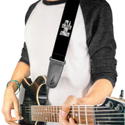 guitar-strap-h2-black-silver-repeat-logo