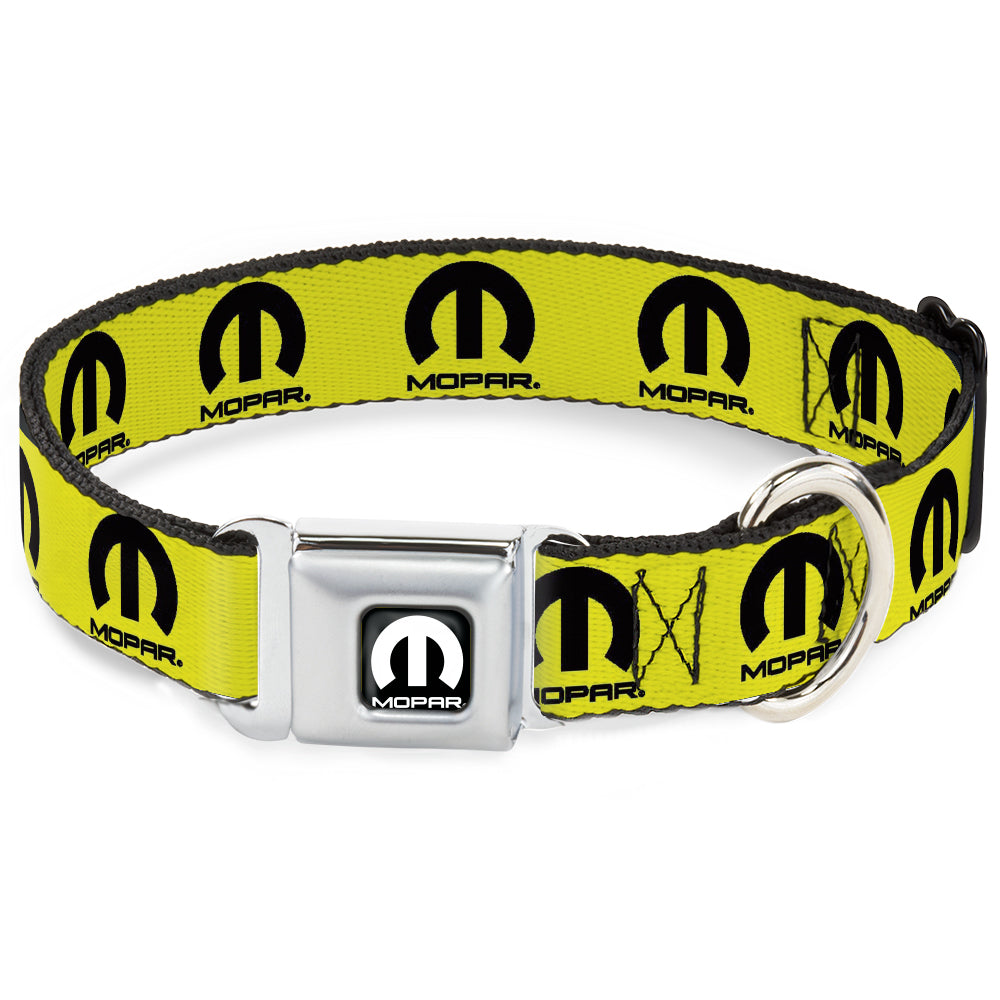 MOPAR Logo Seatbelt Buckle Collar - Logo Repeat Yelow/Black